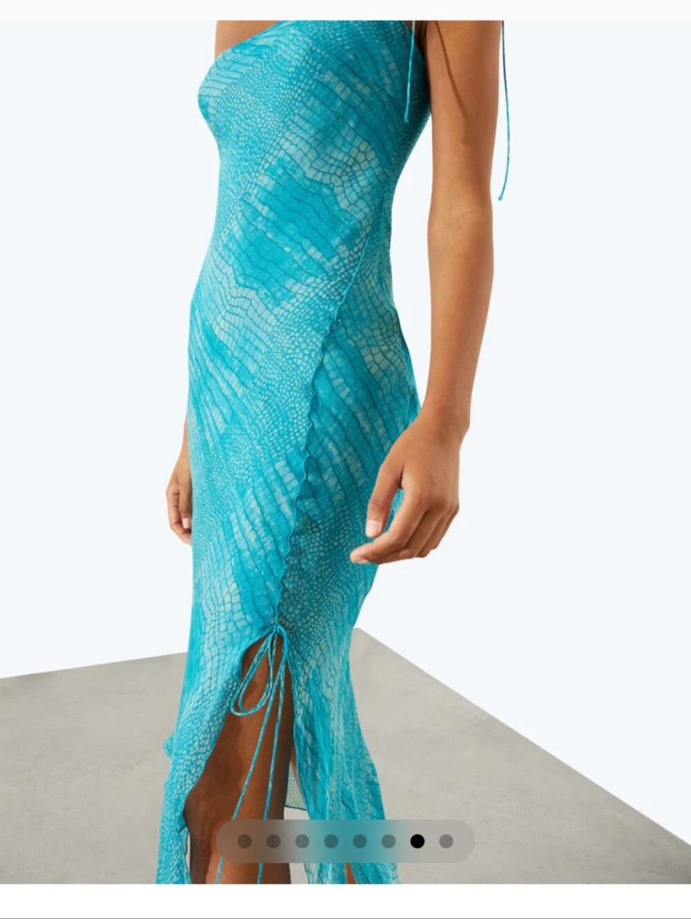 RAT AND BOA Alberta Stunning and Sexy  One-Shoulder Blue Midi Dress Size S $355 - Picture 3 of 7